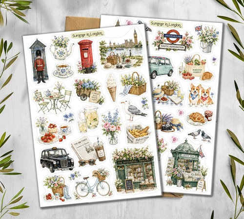 Summer london stickers - in,