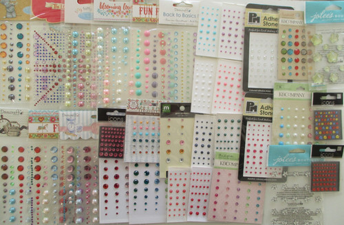 Adhesive gems pearls - adhesive, &