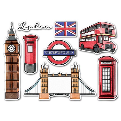 Sticker sheet london - a5,