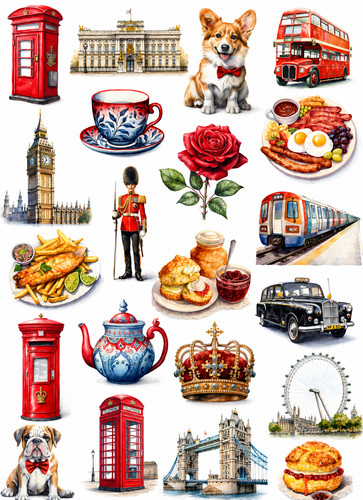 London baby sticker sheet - london,