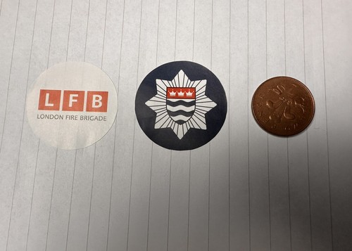 London fire brigade stickers - london,
