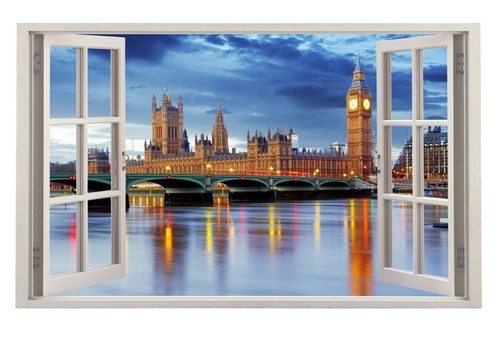 Fake window scenery london - fake,