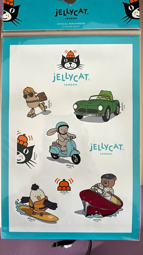Jellycat london stickers sheet - london,