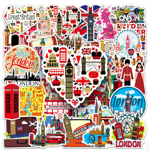 British london stickers - british,