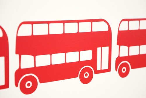 London bus wall - london,